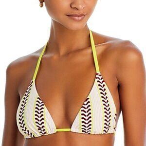 Lemlem Malia Halter Neck Triangle Swim Bikini Top Size XS Pink